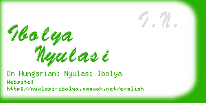 ibolya nyulasi business card